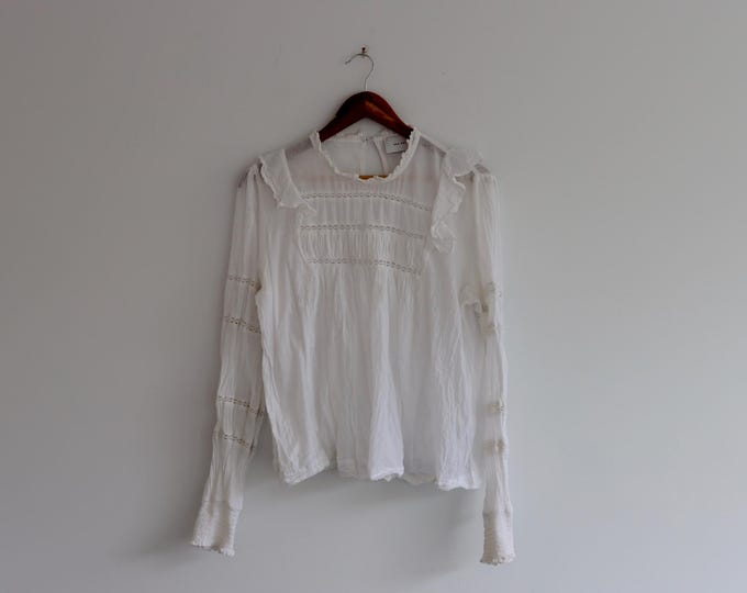 Neo Noir Indian Cotton Prairie Style Blouse