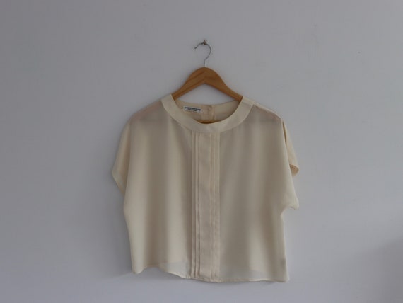 WINDSMOOR | Cream Silk Pleated Blouse