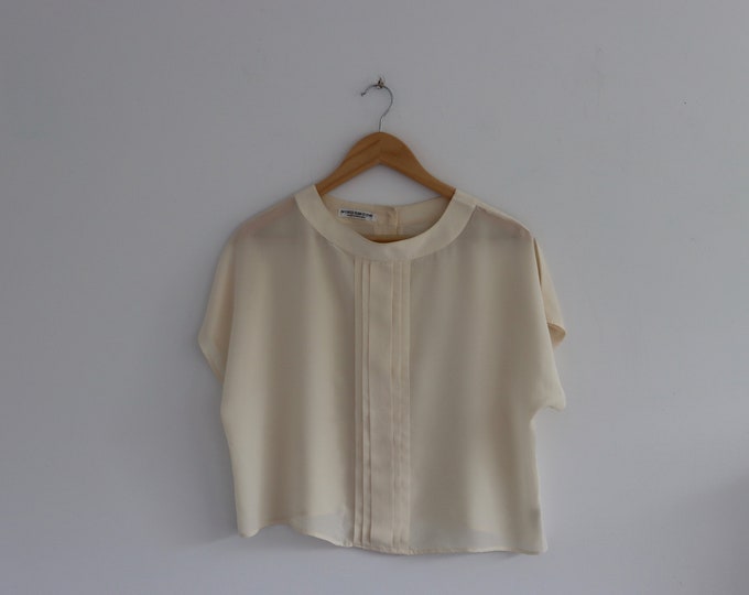 WINDSMOOR | Cream Silk Pleated Blouse