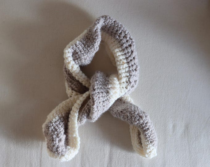 Hand Knitted Crochet Scarf / Headband / Neckerchief