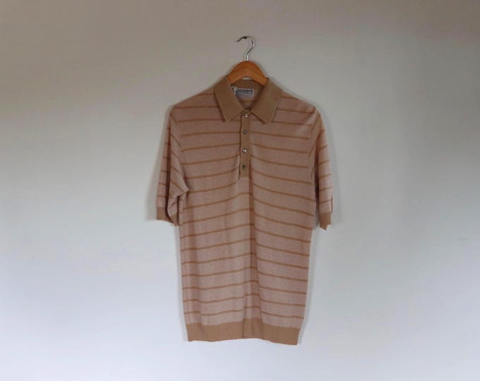 Vintage Zimmerli Made in Switzerland Cotton Knit Polo Shirt