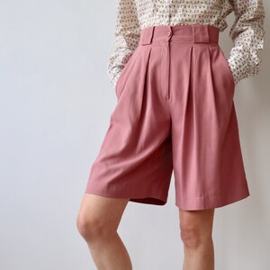 Vintage 90s High Waisted Pleated Bermuda Shorts