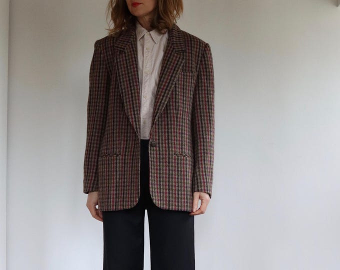 GIORGIO SANT ANGELO | Pure Wool Checked Blazer