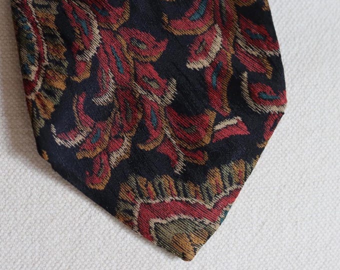 GIVENCHY Paisley Print All Silk Wide Neck Tie