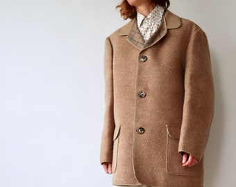 Vintage Beige Cashmere & Wool Overcoat