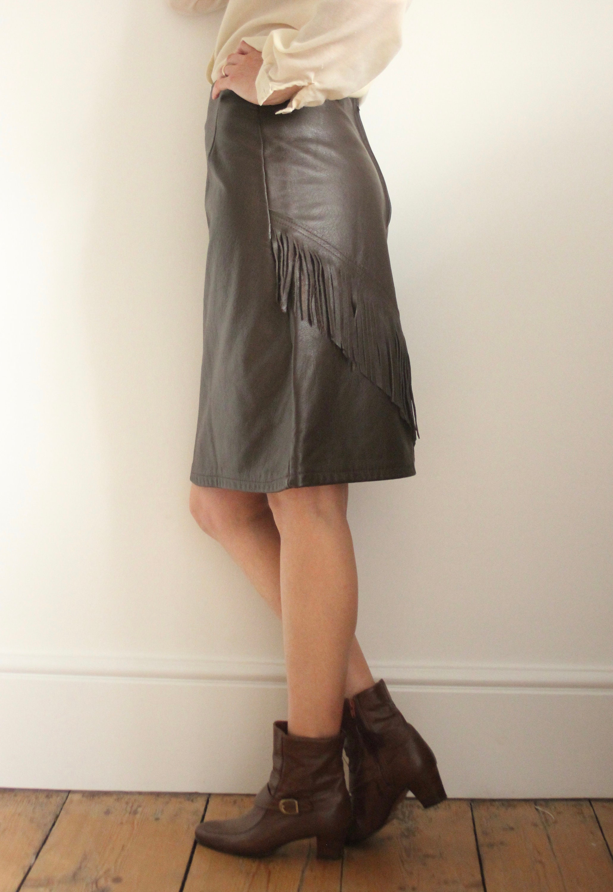 black western fringe dress