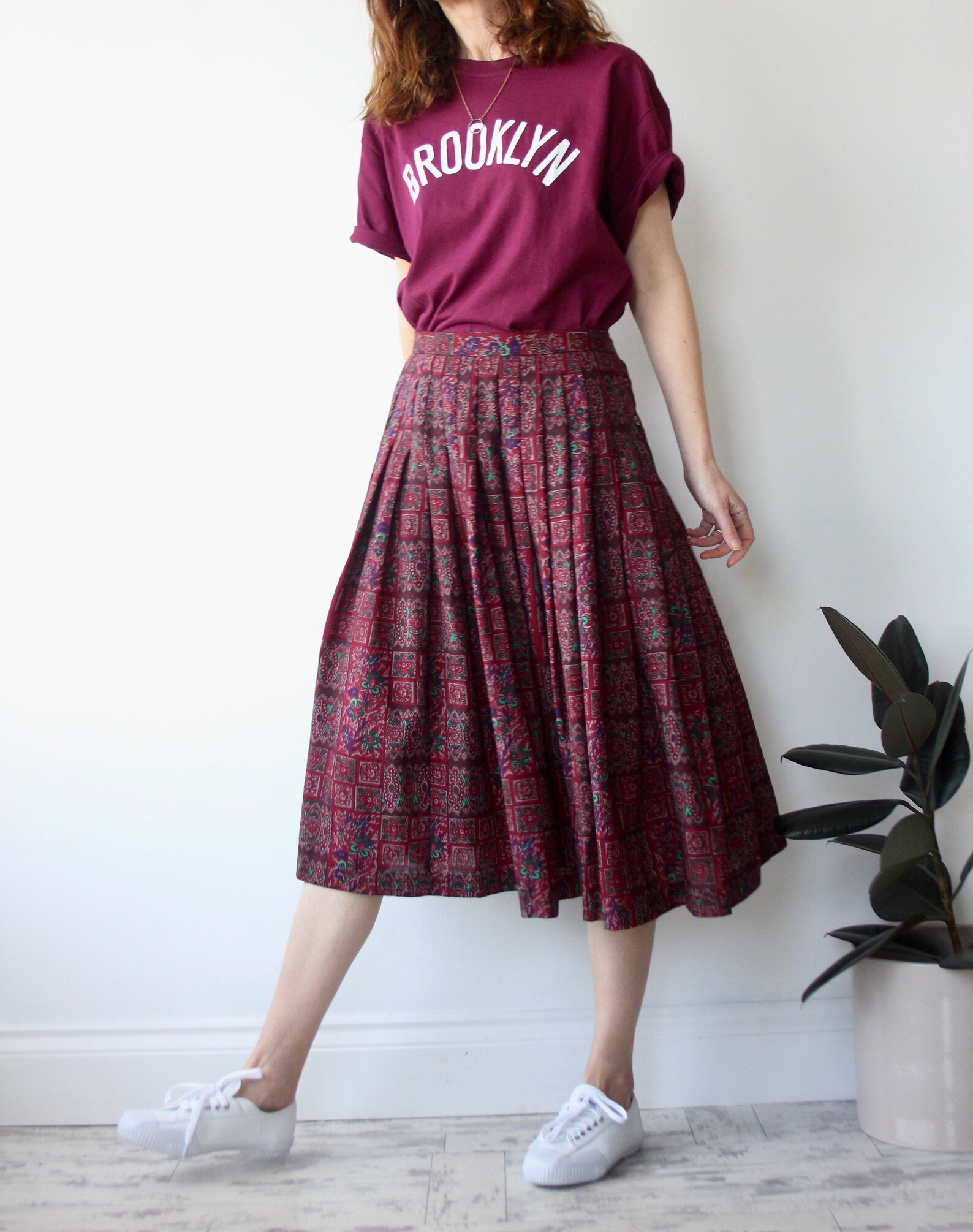 Vintage Jaeger Wool Soft Pleat Skirt Etsy