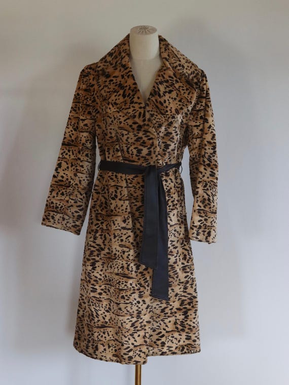SOLD - English Lady |  Leopard-Print Trench Coat