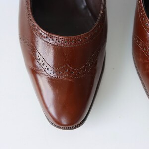 Vintage Brown Leather Bally for Harrods Pumps Shoes Heels image 2
