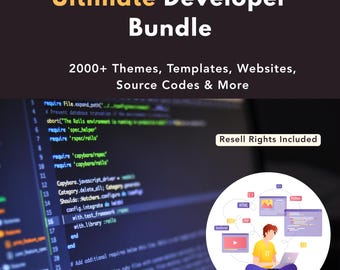 Developer Bundle with Resell Rights | 2000+ Templates, Themes, PHP Scripts, App Source Codes, HTML Templates, CSS, OpenCart, Magento | Plr