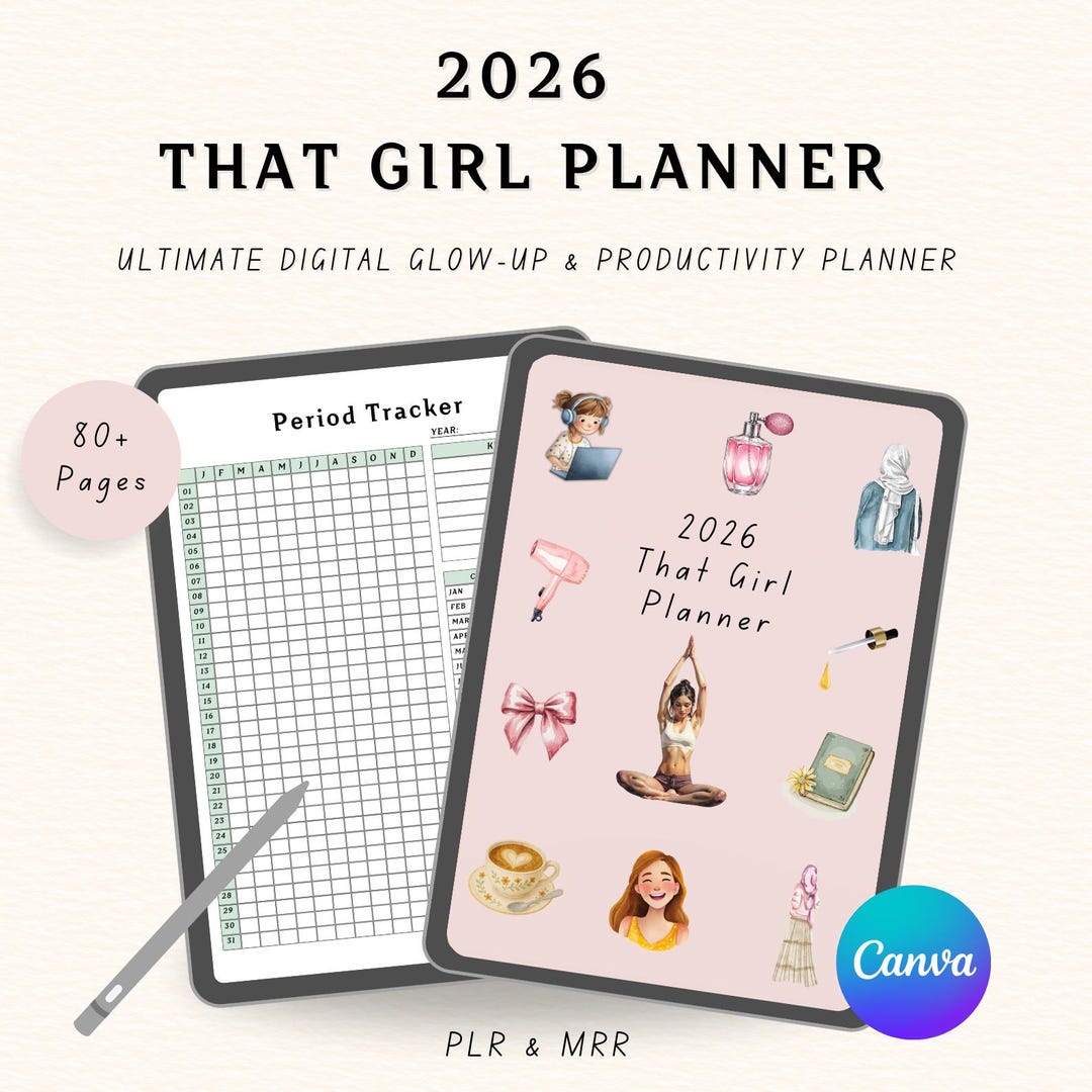 2026 Digital Planner, That Girl Planner, Daily Weekly Monthly Planner ...
