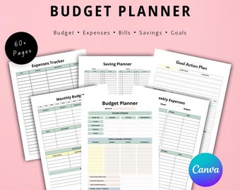 Planificador de presupuesto 2026, plantilla de planificador de Canva, planificador financiero, planificador de Canva, planificador PLR/MRR, derechos de marca privada, derechos de reventa maestra
