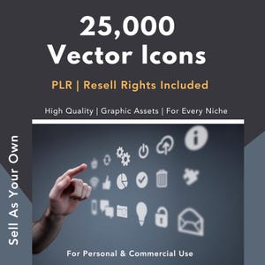 25000+ Vector Icons Bundle: Business, Web, Social (SVG, PNG Files - Commercial Use, Resell Rights)