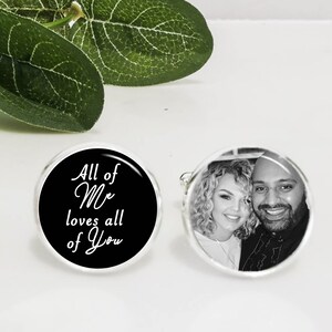 Husband to be Cufflinks, Memorial Cufflinks, Photo Cufflinks, Grooms Cufflinks, Personalised cufflinks, Wedding day Present, 925