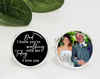 Gemelos de recuerdo del día de la boda, gemelos conmemorativos, gemelos fotográficos, gemelos de los novios, gemelos personalizados, gemelos del día de la boda, 925