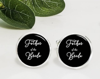 Father of the bride Cufflinks, Wedding cufflinks, Memorial Cufflinks, Novelty Cufflinks, Personalised cufflinks, Wedding day cufflinks