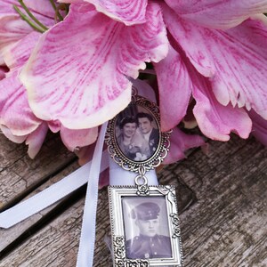 Bouquet Photo Charm , boda Bouquet Photo Charm, Memorial Photo Charm, Photo Frame Charm, Double Photo Charm, Bouquet Photo Jewelry
