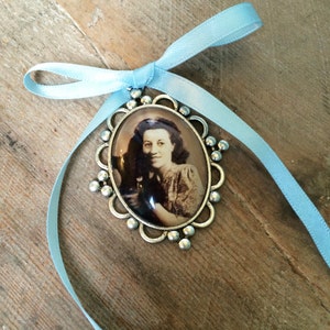 LARGE Bouquet Charm -  Memorial Photo - Wedding Bouquet Photo - Bouquet Photo Charm - Photo Charm Keepsake - Custom Photo