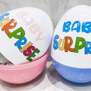 Baby Surprise Gender Reveal Egg- 40cm di altezza- GIGANTE uovo di plastica -Baby Storage Egg- Gender Reveal Ideas-
