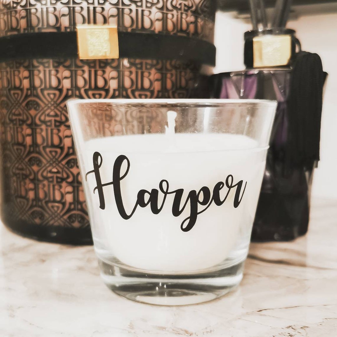 Personalised Custom Made Candle Label With Your Txt Candle Etsy