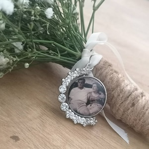 Encanto del ramo de fotos, encanta encanto de la foto del ramo de la boda, encanto de la foto conmemorativa, encanto del marco de la foto, encanto de la foto de doble cara, joyería de la foto del ramo