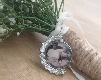 Photo Bouquet Charm, Wedding Bouquet Photo Charm, Memorial Photo Charm, Photo Frame Charm, Double sided Photo Charm, Bouquet Photo Jewelry