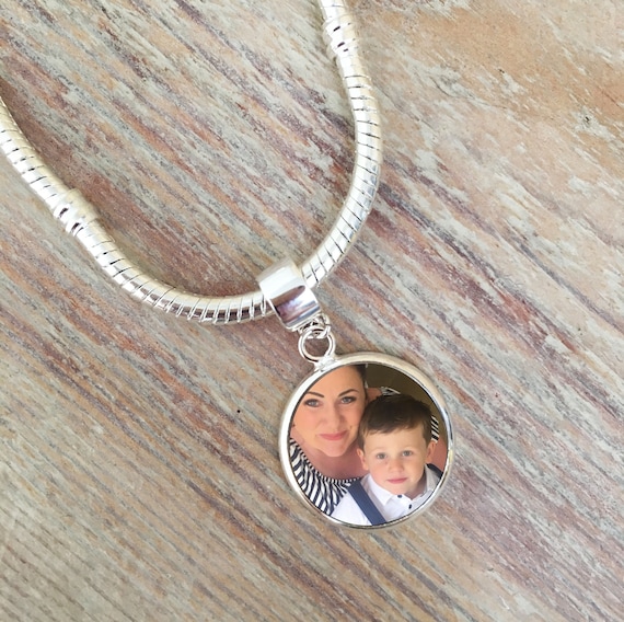 Memorial Pandora Photo Charm 925 Sterling Silver Charm Pandora Bead Compatible Photo Necklace Charm Photo Bracelet Charm Photo Charm Etsy