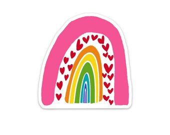 rainbow love sticker - perfect for your laptop, planner, water bottle or notebook