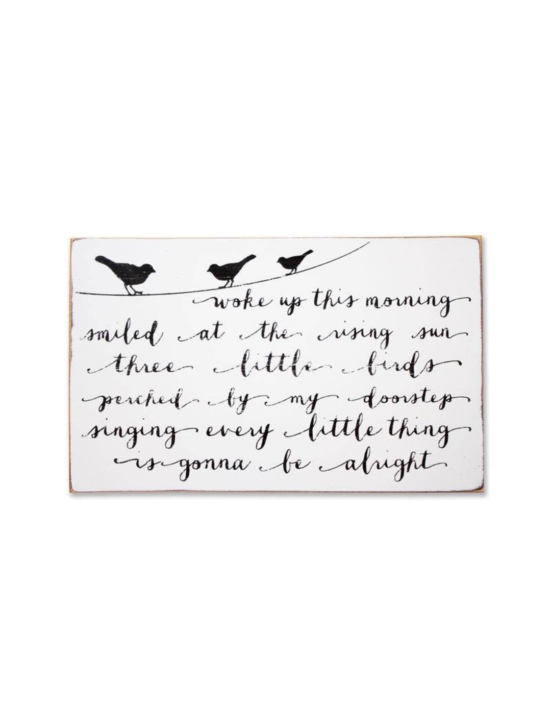 Three Little Birds Typography Word Art Sign - Etsy