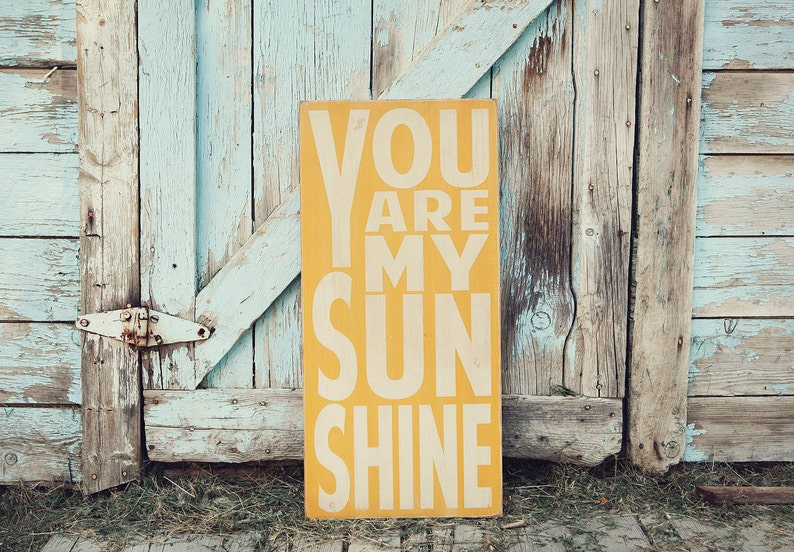 On Sale - You Are My Sunshine Painted Wooden Sign 