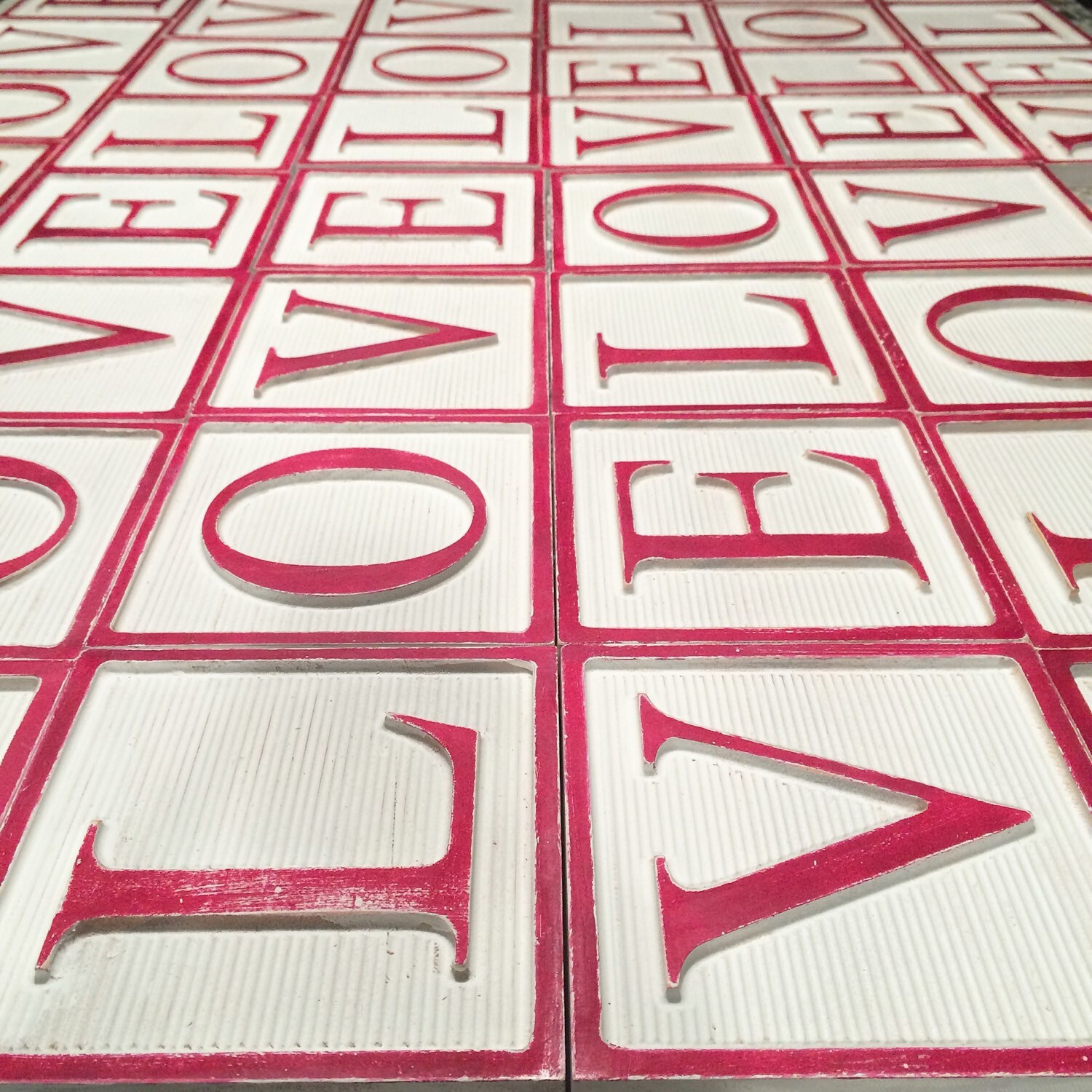 On Sale LOVE Alphabet Block Letters Wall Art Hand Painted Etsy