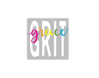 grit grace sticker - perfect for your laptop, water bottle or notebook