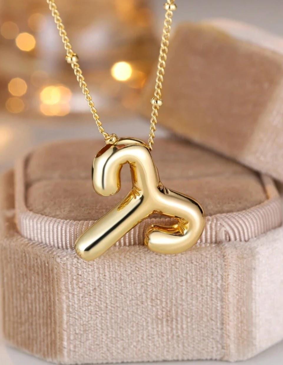 ネックレス・ペンダント Bubble Pendant (Gold) Gold Zodiac Bubble Pendant W/necklace|zodiacjewelry