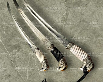 Handmade Damascus Steel Shashka Sword, Paul Chen 1881 Replica