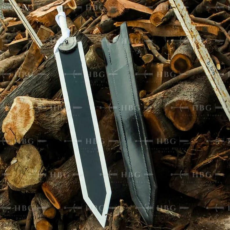 Rectangle Sword Berserk Dragon Slayer Sword Replica – Guts Hawk Raider, Carbon Steel ...