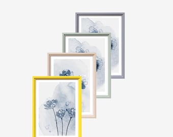 A4 Yellow Picture Frame Step Style Photo Frame Home Decor Frame Wall Hanging Frame Birthday Gift Frame Sage Green, Cream, Grey Poster Frame