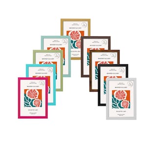 Rainbow Vibrant & Natural Picture Frame | Color and Wood Frames | Home Gallery Wall | Modern Rustic Decor Wood Finish Photo Frame Collection