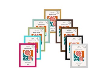 Rainbow Vibrant & Natural Picture Frame | Color and Wood Frames | Home Gallery Wall | Modern Rustic Decor Wood Finish Photo Frame Collection