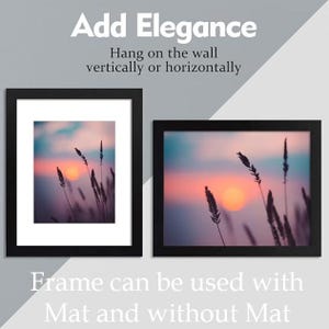 Black Picture Frame with White Mat | Modern Home Decor