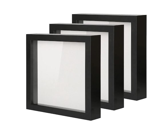 3D Box Frame 2cm Square Deep Box Frame Scrabble Frame 3D Arts Pebble Art Frame, Frame for Memorabilia Deep Shadow Frame