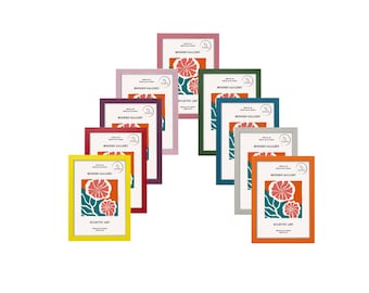 Rainbow Frame Multicolor Photo Frames Print| Modern Framing for Art Prints | Colorful WallDecor | Vibrant Home Gallery Eclectic Art Display