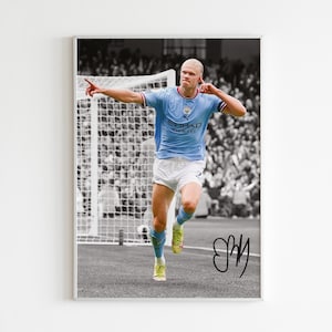 Erling Haaland Poster Bedroom Decor, Wall Art, Home Decor, Sports Poster, Sports, Digital Download