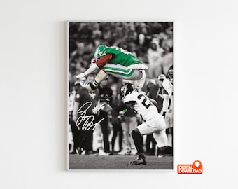 エデン・アザールのサイン入りサッカーポスター、デジタルダウンロード