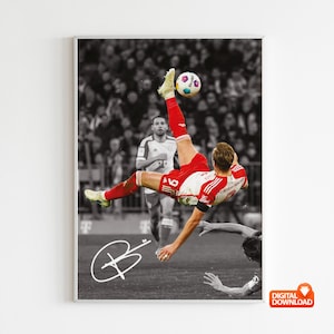 Harry Kane Poster, Wall Art, Home Decor, Sports Poster, Sports, Digital Download