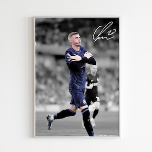 Cole Palmer Poster Signiertes Fußball Poster, Digitaler Download