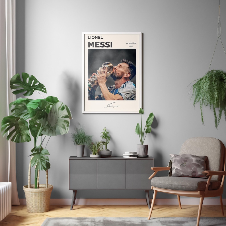 Lionel Messi Poster, Signed Football Poster, Digital Download (send a ...