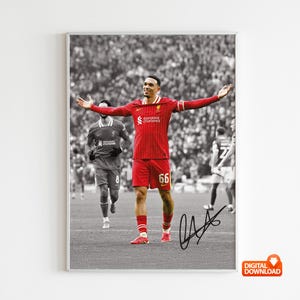 Trent Alexander-Arnold Poster Signed Football Poster, Wall Art, Home Decor, Sports Poster, Sports, Digital Download