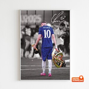 Cole Palmer Poster Signiertes Fußball Poster, Digitaler Download