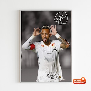 Neymar Poster, Bedroom Decor, Wall Art, Home Decor, Sports Poster, Sports, Digital Download