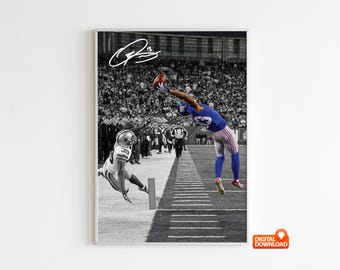 Odell Beckham Jr "The Catch" Poster, Signed Football Poster,  Digital Download